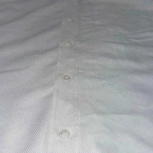 Bugatchi Uomo Fresh White Satin Twill Button-Down Collared Shirt, M - Picture 6 of 11